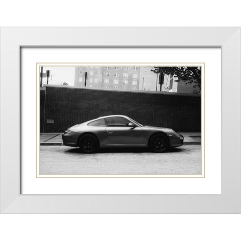 Crooked Porche BW White Modern Wood Framed Art Print with Double Matting by Malone, Will
