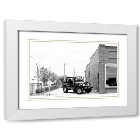 Land Cruiser White Modern Wood Framed Art Print with Double Matting by Malone, Will