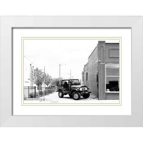 Land Cruiser White Modern Wood Framed Art Print with Double Matting by Malone, Will