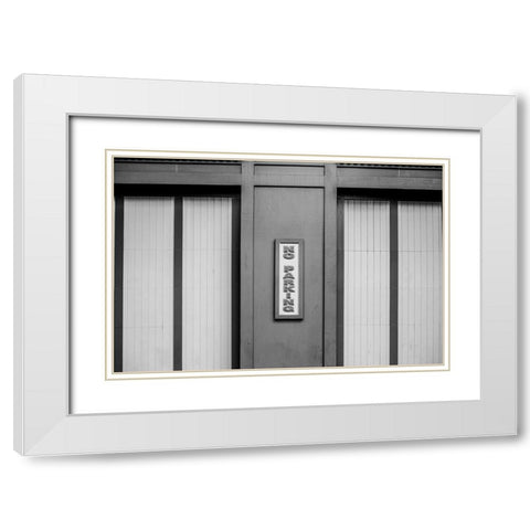 No Parking BW White Modern Wood Framed Art Print with Double Matting by Malone, Will