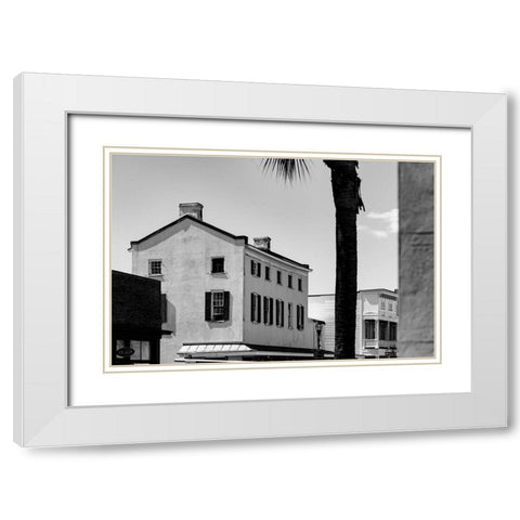 Downtown Beaufort 2 White Modern Wood Framed Art Print with Double Matting by Malone, Will
