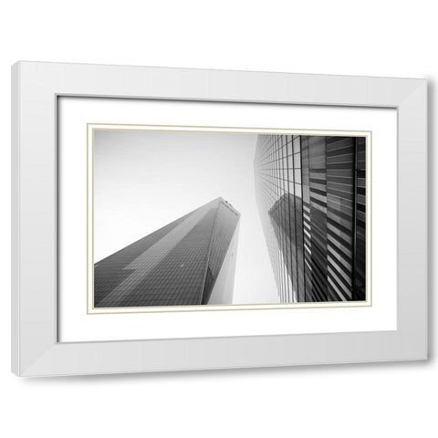 Just Look Up White Modern Wood Framed Art Print with Double Matting by Malone, Will