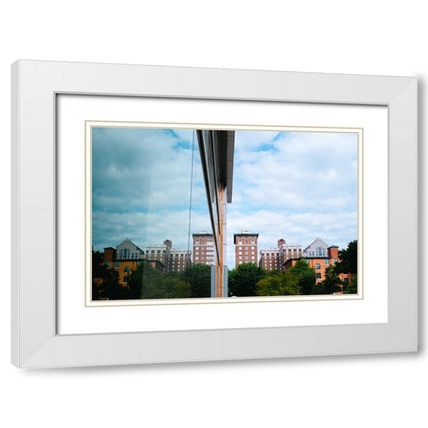 Reflection City White Modern Wood Framed Art Print with Double Matting by Malone, Will