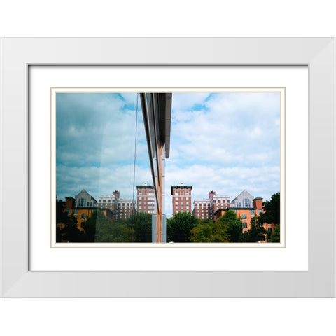 Reflection City White Modern Wood Framed Art Print with Double Matting by Malone, Will
