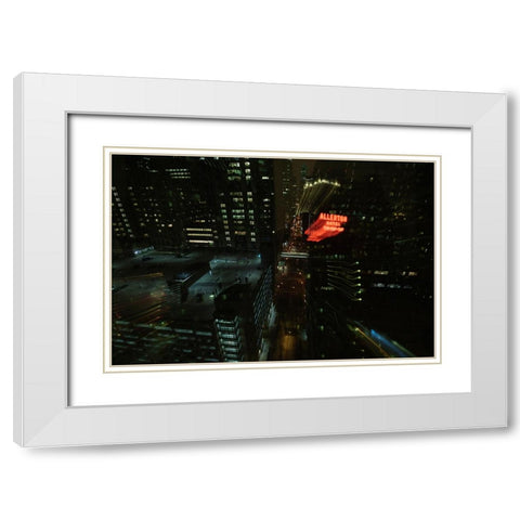 Gotham  White Modern Wood Framed Art Print with Double Matting by Malone, Will