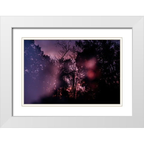 Sunset 1 White Modern Wood Framed Art Print with Double Matting by Malone, Will