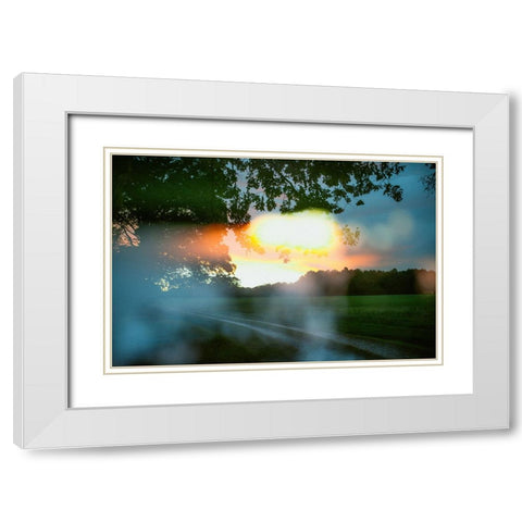 Sunset 3 White Modern Wood Framed Art Print with Double Matting by Malone, Will