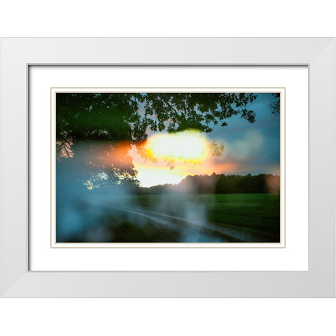 Sunset 3 White Modern Wood Framed Art Print with Double Matting by Malone, Will