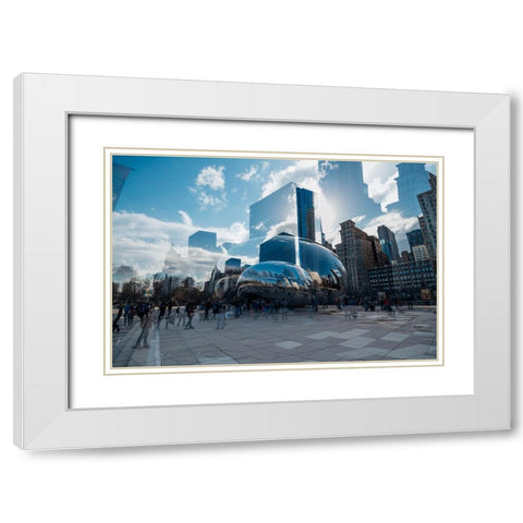 The Bean White Modern Wood Framed Art Print with Double Matting by Malone, Will