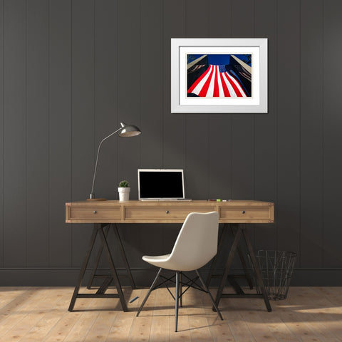 America White Modern Wood Framed Art Print with Double Matting by Malone, Will