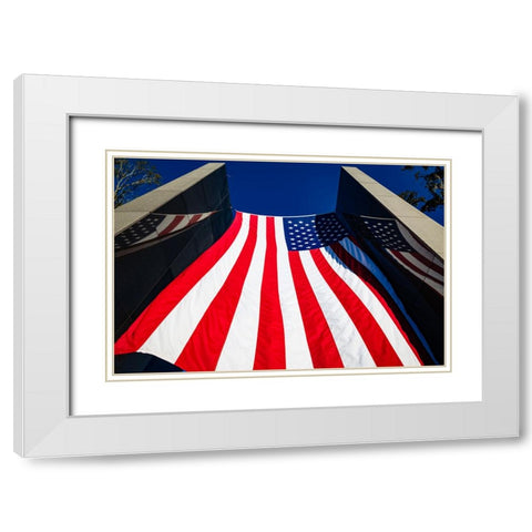 America White Modern Wood Framed Art Print with Double Matting by Malone, Will