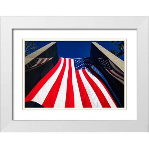 America White Modern Wood Framed Art Print with Double Matting by Malone, Will