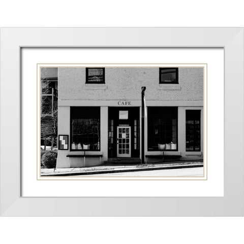 Cafe White Modern Wood Framed Art Print with Double Matting by Malone, Will