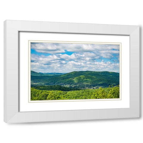 Jump Off Rock White Modern Wood Framed Art Print with Double Matting by Malone, Will