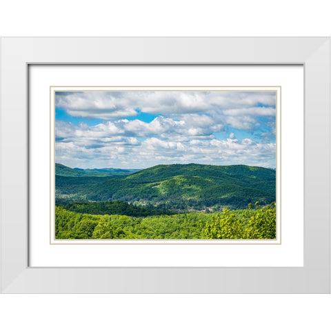 Jump Off Rock White Modern Wood Framed Art Print with Double Matting by Malone, Will
