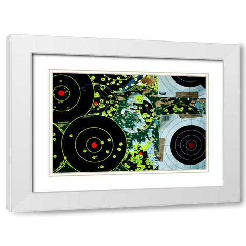 Target White Modern Wood Framed Art Print with Double Matting by Malone, Will