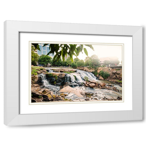 Not Secret Waterfall White Modern Wood Framed Art Print with Double Matting by Malone, Will