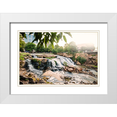 Not Secret Waterfall White Modern Wood Framed Art Print with Double Matting by Malone, Will