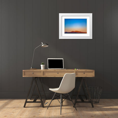 Vegas Sunrise White Modern Wood Framed Art Print with Double Matting by Malone, Will