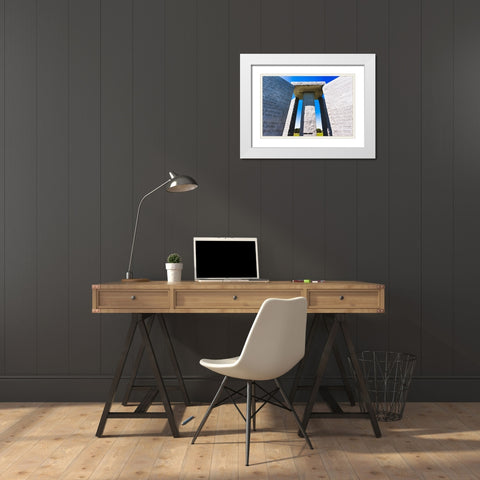 Guidestones 7 White Modern Wood Framed Art Print with Double Matting by Malone, Will
