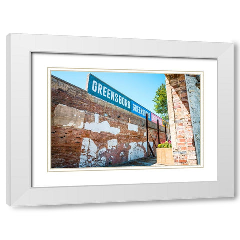 GreensboroGreensboro White Modern Wood Framed Art Print with Double Matting by Malone, Will