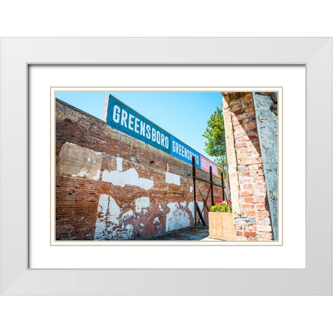 GreensboroGreensboro White Modern Wood Framed Art Print with Double Matting by Malone, Will