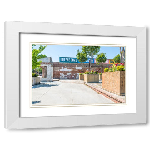GreensboroGreensboro2 White Modern Wood Framed Art Print with Double Matting by Malone, Will