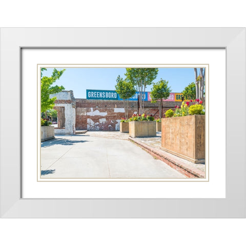 GreensboroGreensboro2 White Modern Wood Framed Art Print with Double Matting by Malone, Will