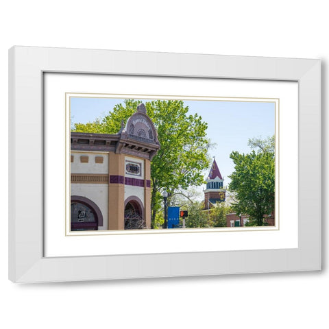 Towne House White Modern Wood Framed Art Print with Double Matting by Malone, Will