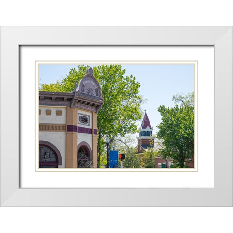 Towne House White Modern Wood Framed Art Print with Double Matting by Malone, Will