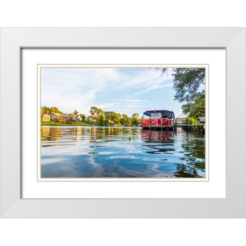 Cane River Queen 3 White Modern Wood Framed Art Print with Double Matting by Malone, Will