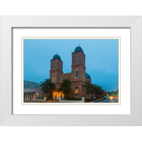 Minor Basilica White Modern Wood Framed Art Print with Double Matting by Malone, Will
