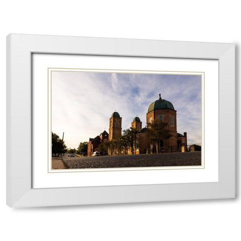 Minor Basilica 3 White Modern Wood Framed Art Print with Double Matting by Malone, Will