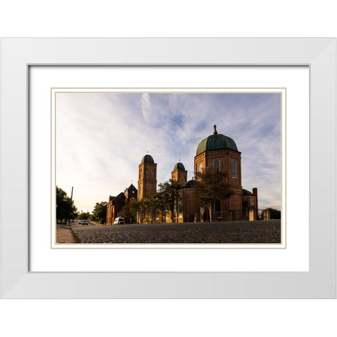 Minor Basilica 3 White Modern Wood Framed Art Print with Double Matting by Malone, Will