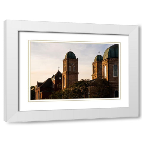Minor Basilica 4 White Modern Wood Framed Art Print with Double Matting by Malone, Will