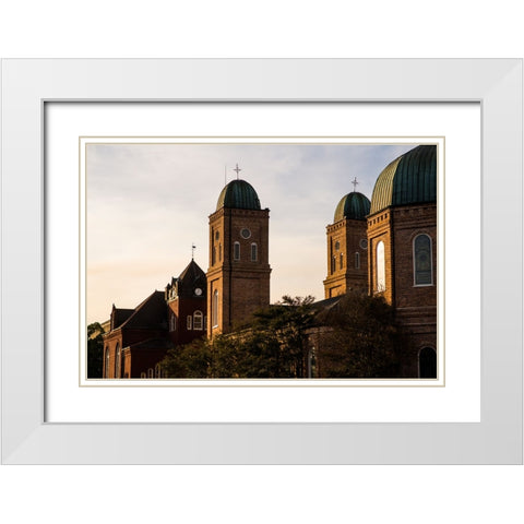 Minor Basilica 4 White Modern Wood Framed Art Print with Double Matting by Malone, Will