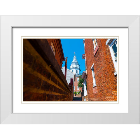 Capital Alley White Modern Wood Framed Art Print with Double Matting by Malone, Will