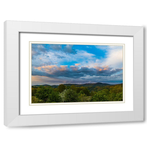 Cashiers Clouds White Modern Wood Framed Art Print with Double Matting by Malone, Will