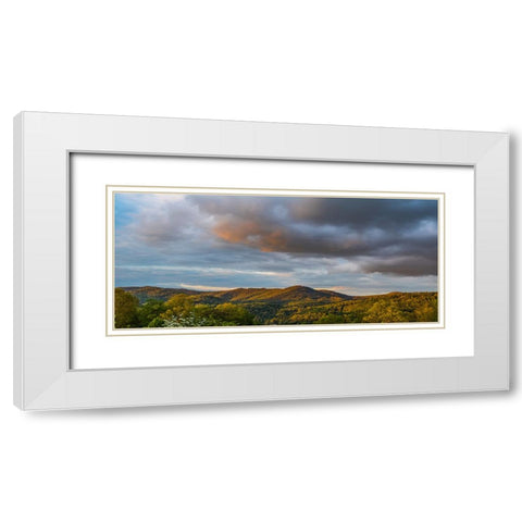 Cashiers Clouds Pano White Modern Wood Framed Art Print with Double Matting by Malone, Will