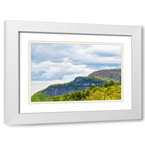 Ridge White Modern Wood Framed Art Print with Double Matting by Malone, Will
