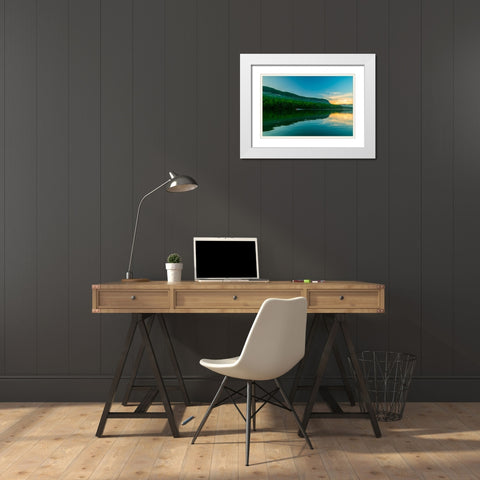 Escape White Modern Wood Framed Art Print with Double Matting by Malone, Will