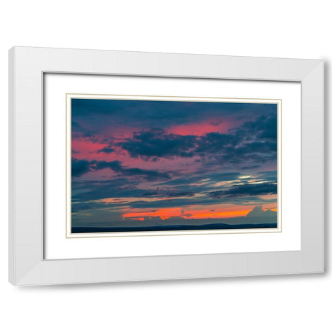 Glow White Modern Wood Framed Art Print with Double Matting by Malone, Will
