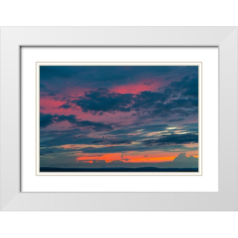 Glow White Modern Wood Framed Art Print with Double Matting by Malone, Will