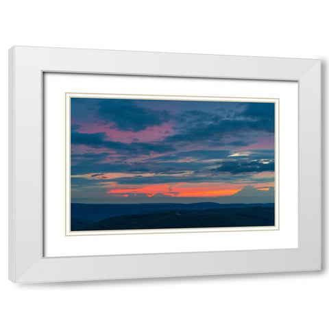 Glow 2 White Modern Wood Framed Art Print with Double Matting by Malone, Will