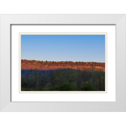 Sunset Lookout Valley White Modern Wood Framed Art Print with Double Matting by Malone, Will