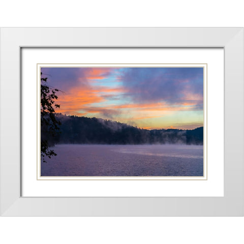 Fishermen 2 White Modern Wood Framed Art Print with Double Matting by Malone, Will