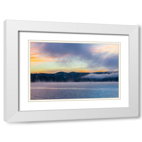 Rain on Me White Modern Wood Framed Art Print with Double Matting by Malone, Will