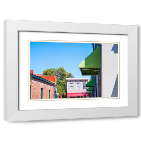 Color and Shape White Modern Wood Framed Art Print with Double Matting by Malone, Will