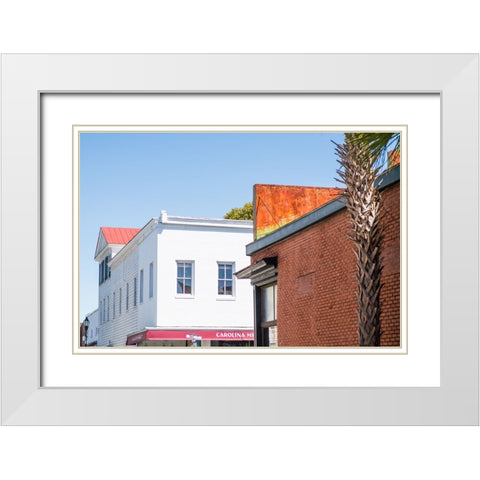 Downtown Beaufort 5 White Modern Wood Framed Art Print with Double Matting by Malone, Will