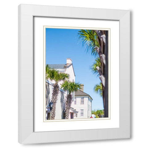 Downtown Beaufort 6 White Modern Wood Framed Art Print with Double Matting by Malone, Will